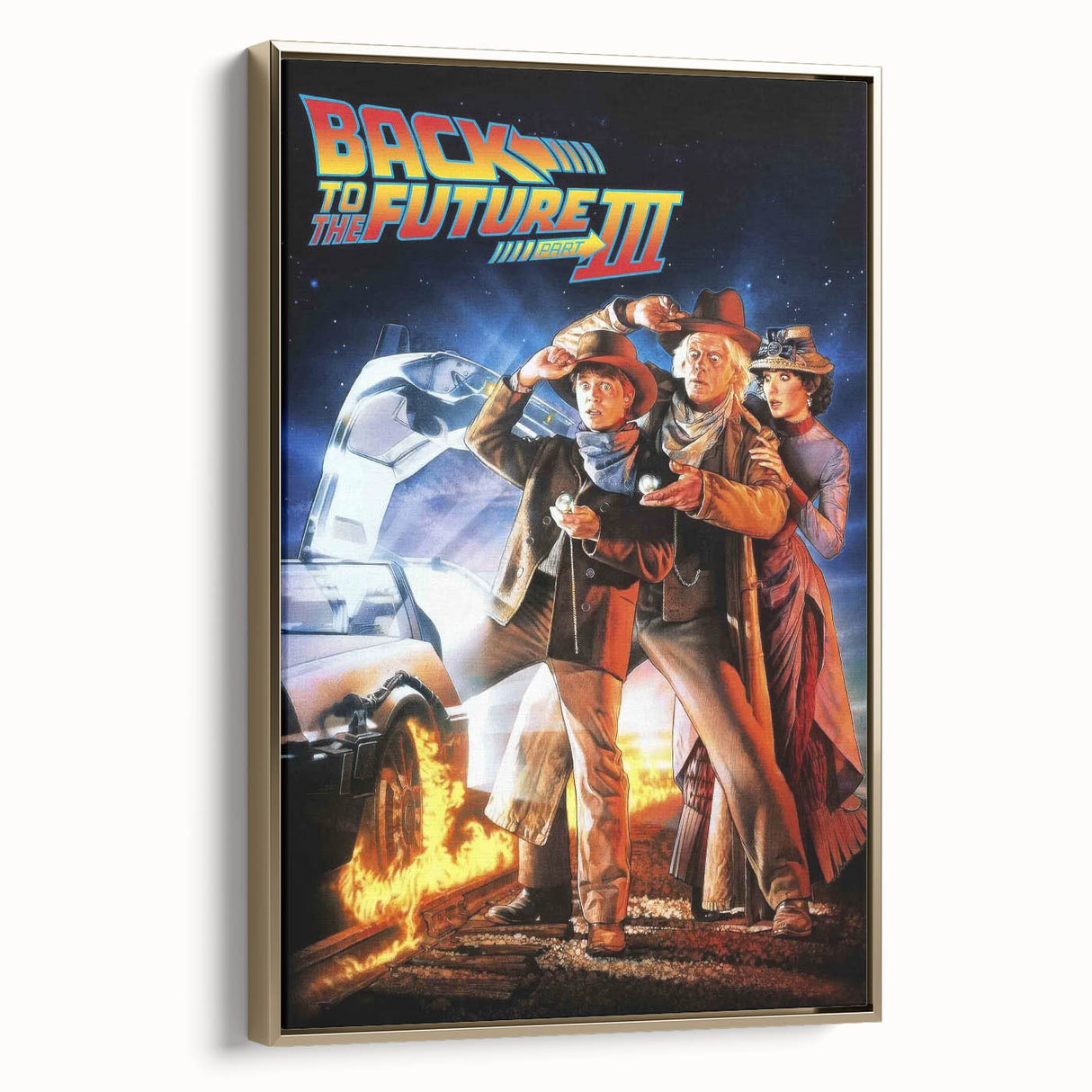 1990s Vintage Movie Poster – Back to the Future Part III Retro Art