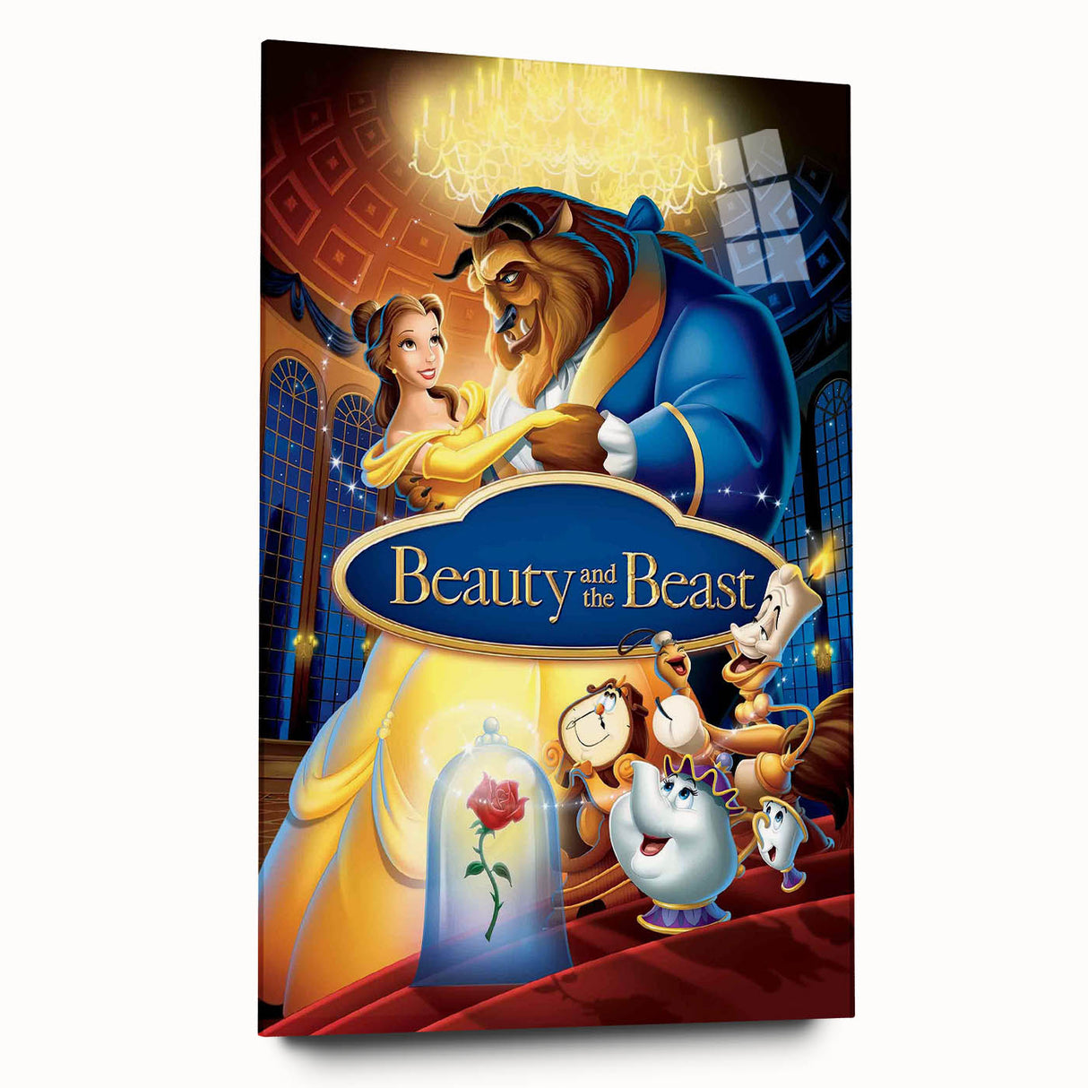 1990s Vintage Movie Poster – Beauty and the Beast Retro Disney Art