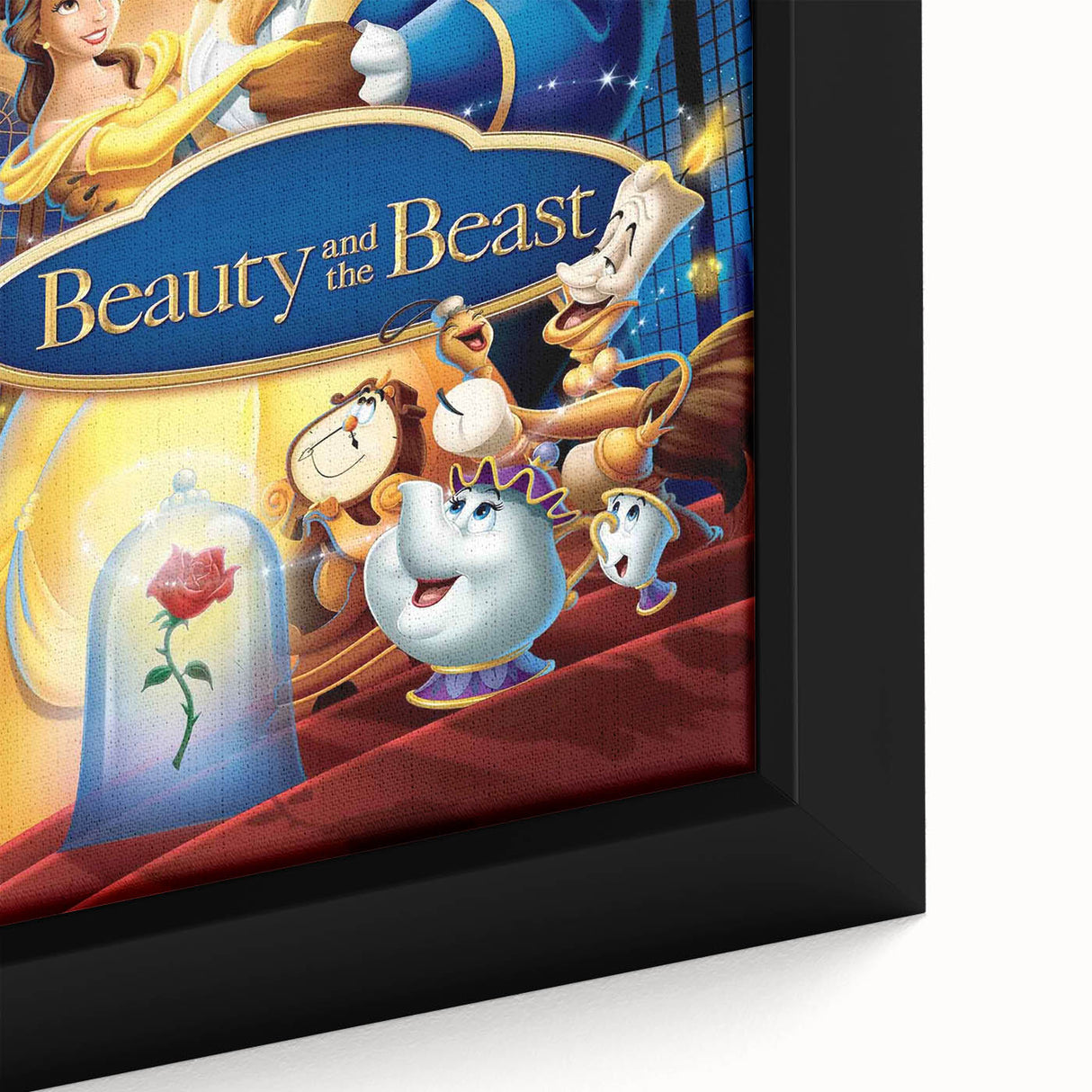 1990s Vintage Movie Poster – Beauty and the Beast Retro Disney Art