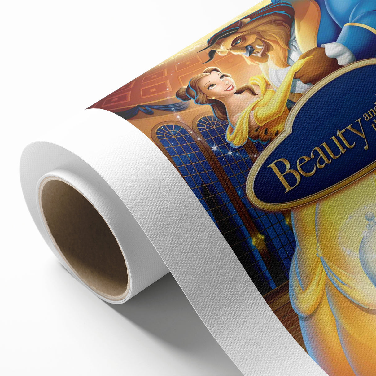 1990s Vintage Movie Poster – Beauty and the Beast Retro Disney Art