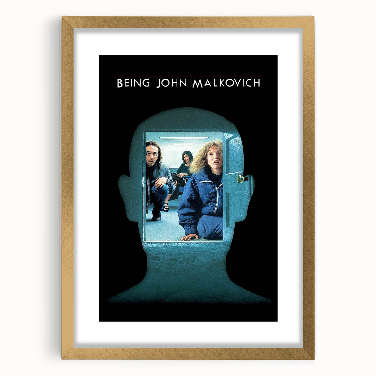 1990s Vintage Movie Poster – Being John Malkovich Surreal Film Art