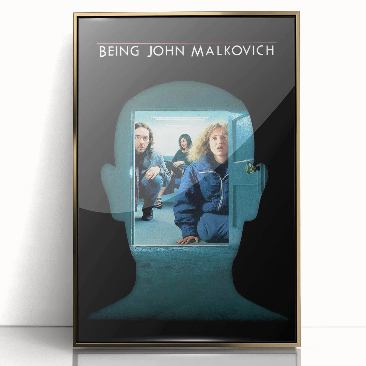 1990s Vintage Movie Poster – Being John Malkovich Surreal Film Art