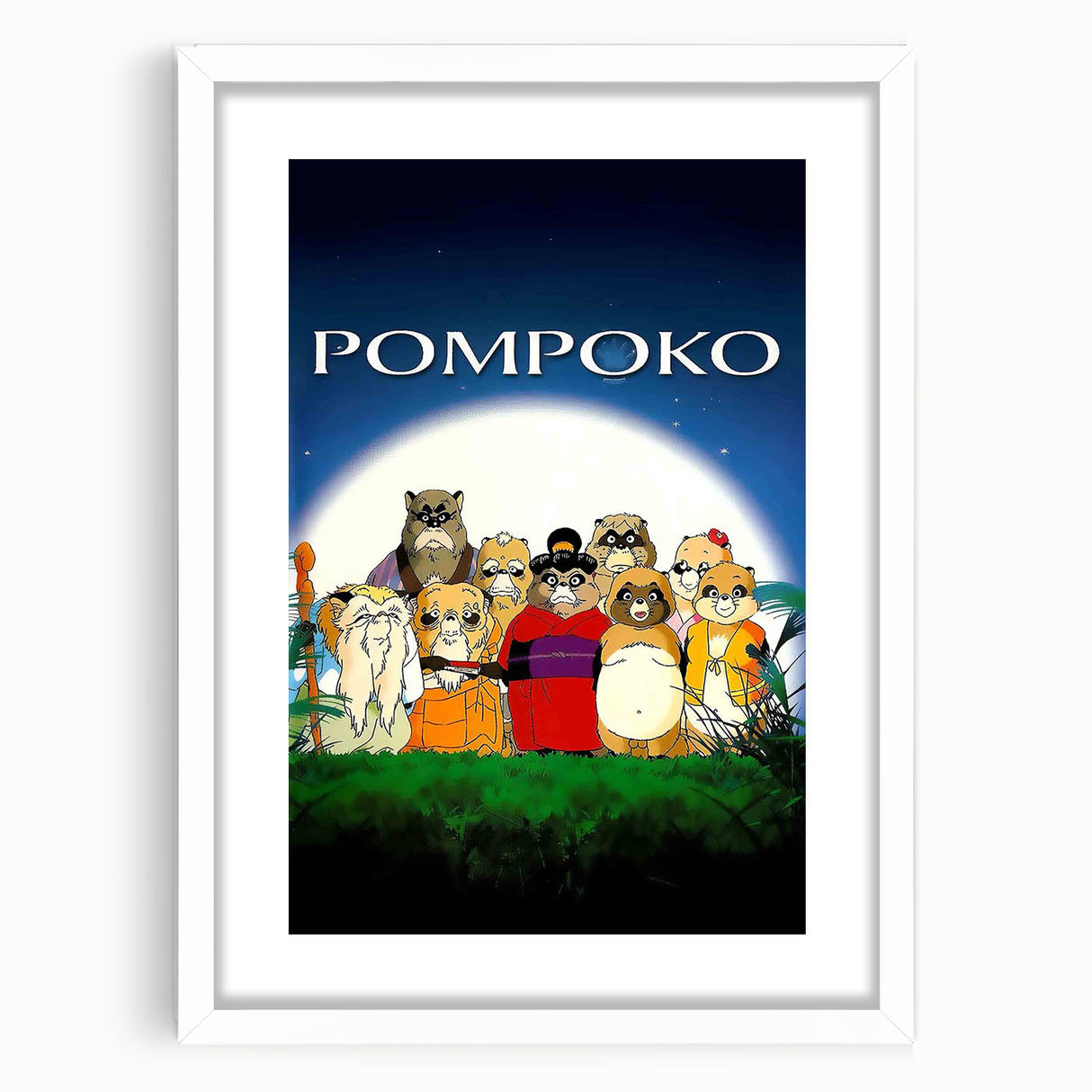 1990s Vintage Movie Poster – Classic 90s Film Art of Pom Poko