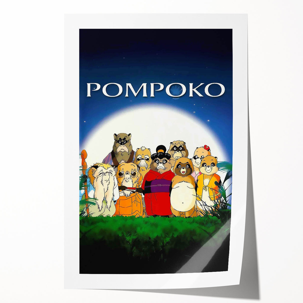 1990s Vintage Movie Poster – Classic 90s Film Art of Pom Poko