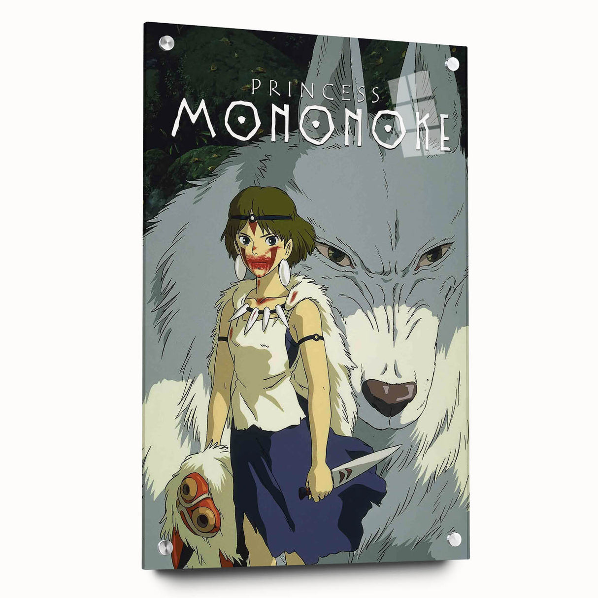 1990s Vintage Movie Poster – Classic 90s Film Art of Princess Mononoke