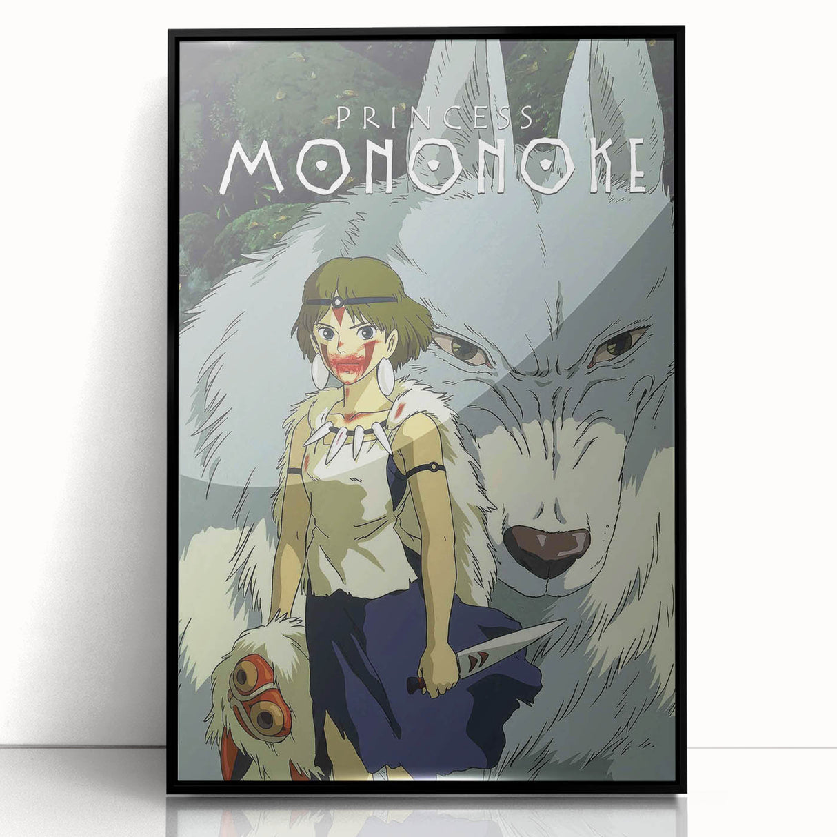 1990s Vintage Movie Poster – Classic 90s Film Art of Princess Mononoke