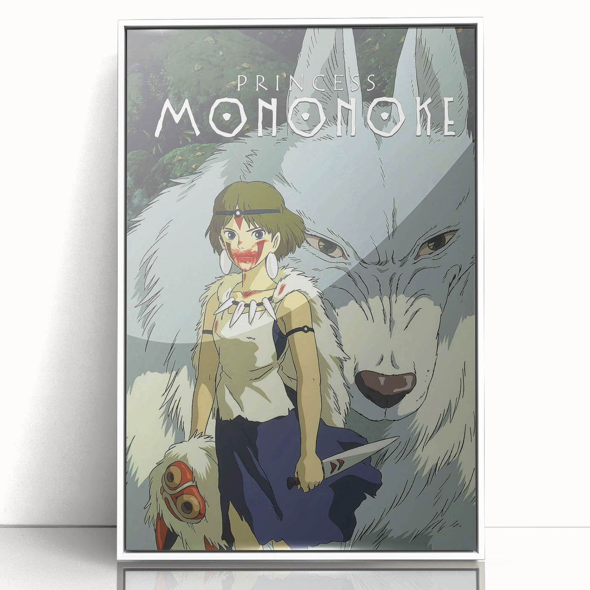 1990s Vintage Movie Poster – Classic 90s Film Art of Princess Mononoke