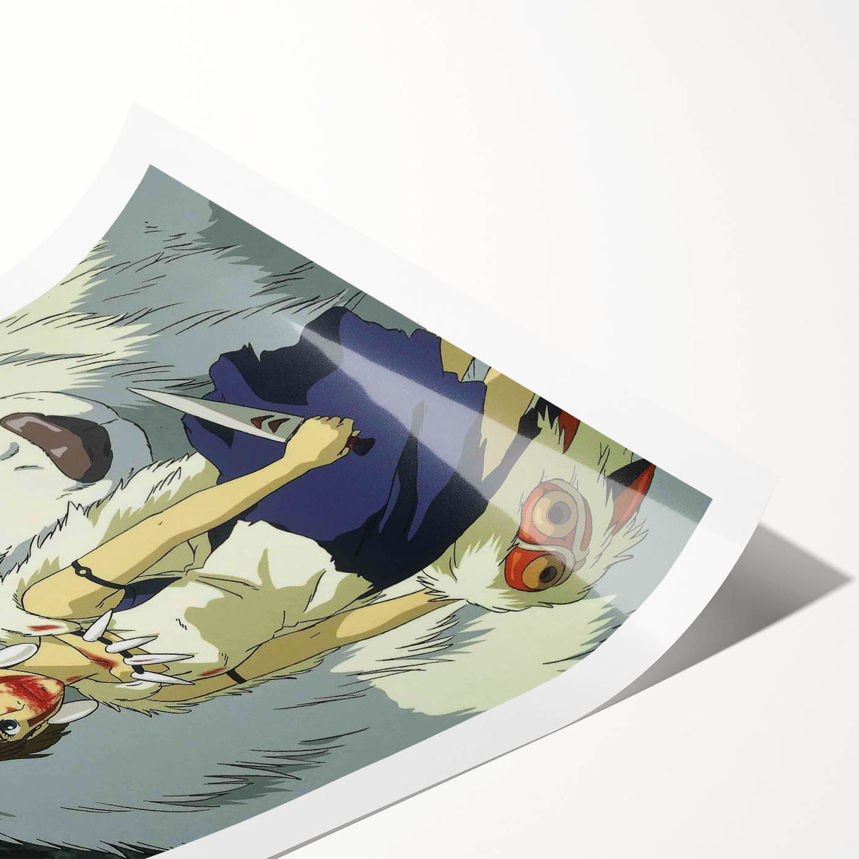 1990s Vintage Movie Poster – Classic 90s Film Art of Princess Mononoke