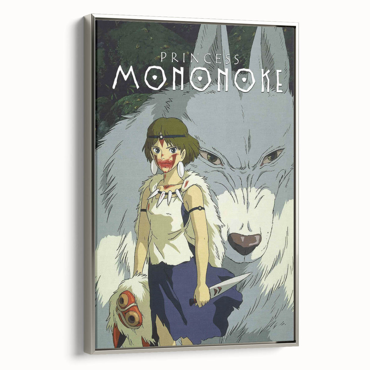 1990s Vintage Movie Poster – Classic 90s Film Art of Princess Mononoke