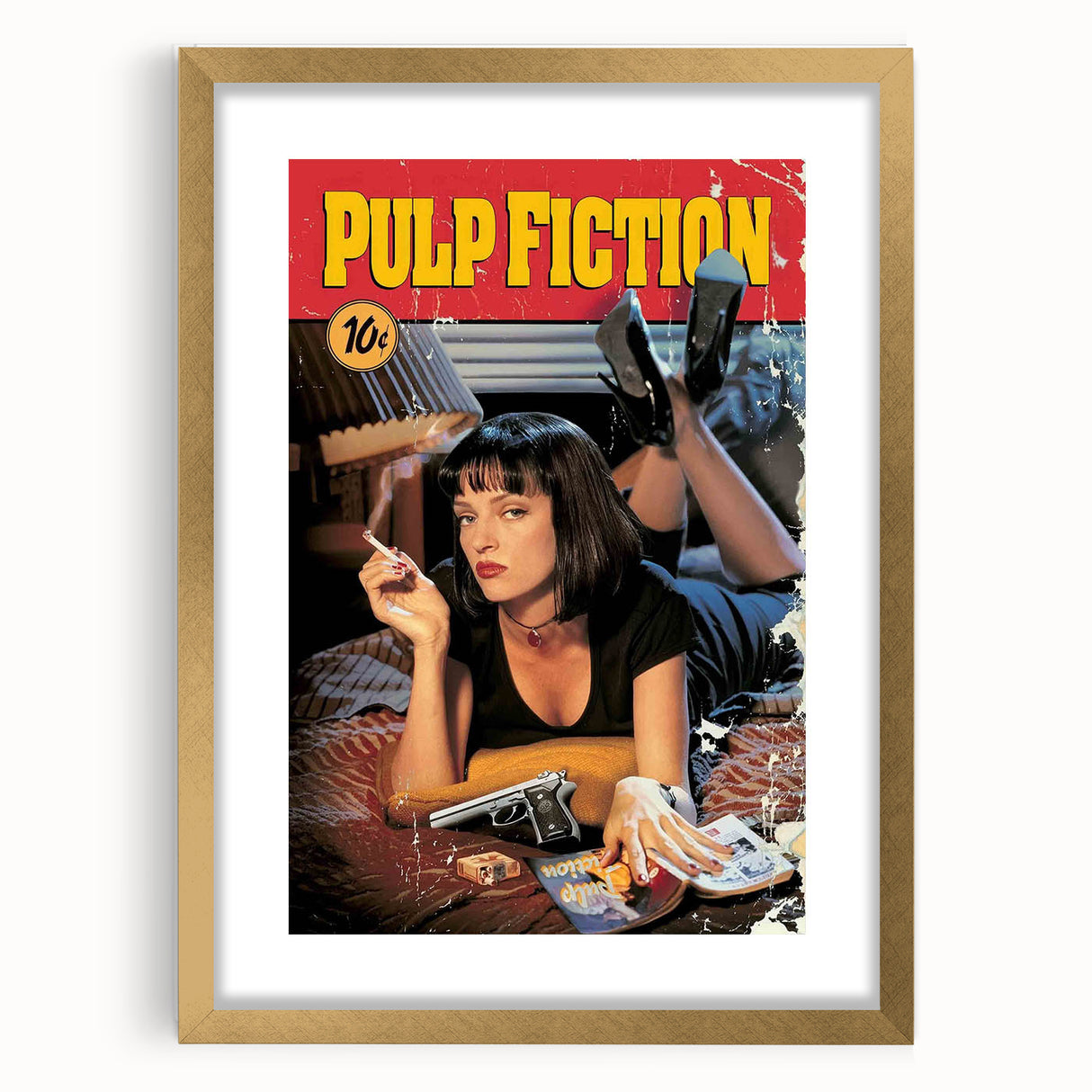 1990s Vintage Movie Poster – Classic 90s Film Art of Pulp Fiction