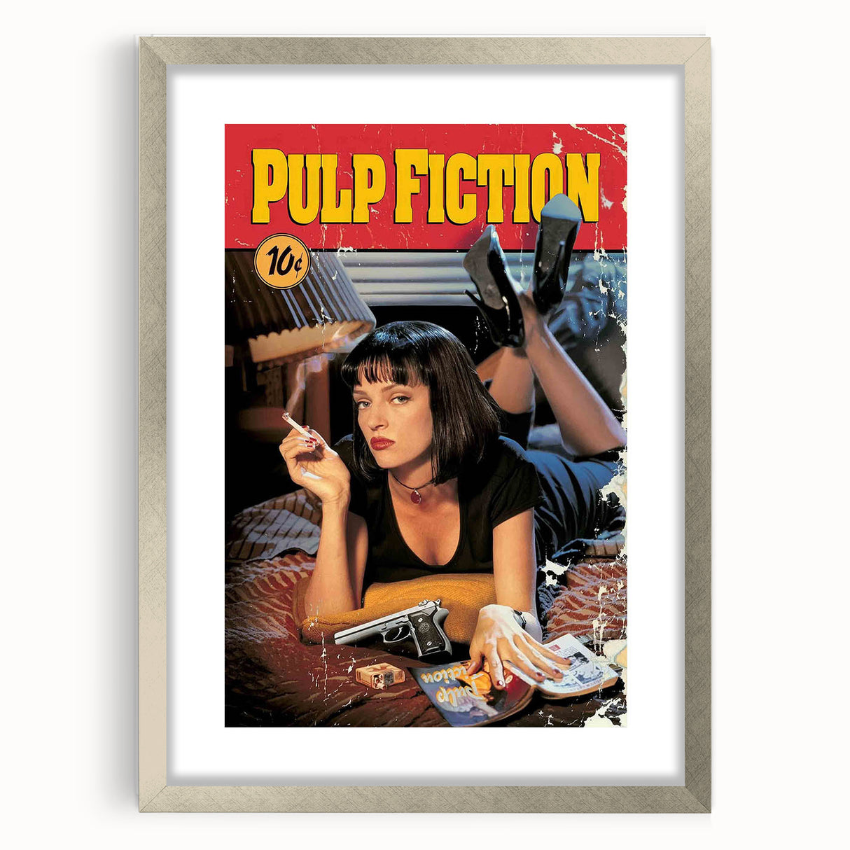 1990s Vintage Movie Poster – Classic 90s Film Art of Pulp Fiction