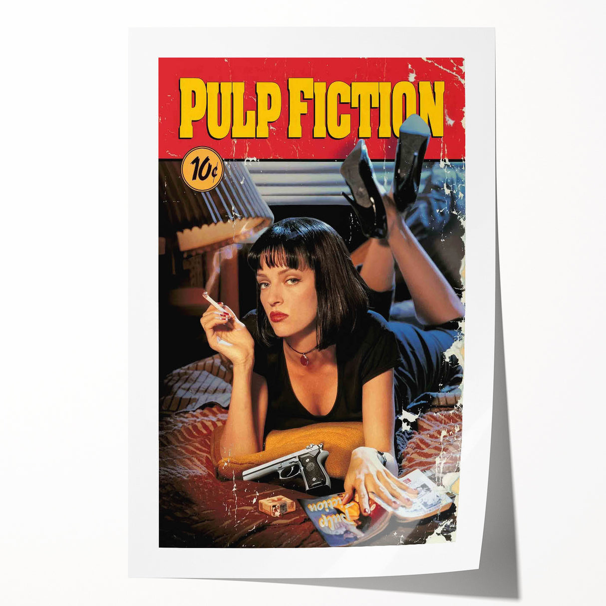 1990s Vintage Movie Poster – Classic 90s Film Art of Pulp Fiction