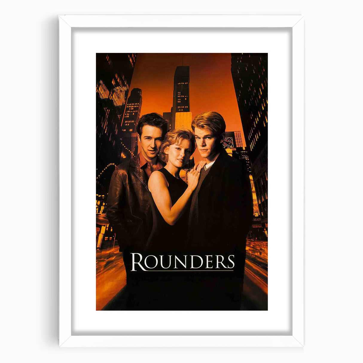 Rounders 1990s Vintage Movie Poster | Classic 90s Film Art