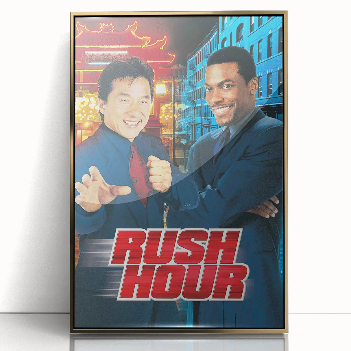Rush Hour 1990s Vintage Movie Poster | Classic 90s Film Art