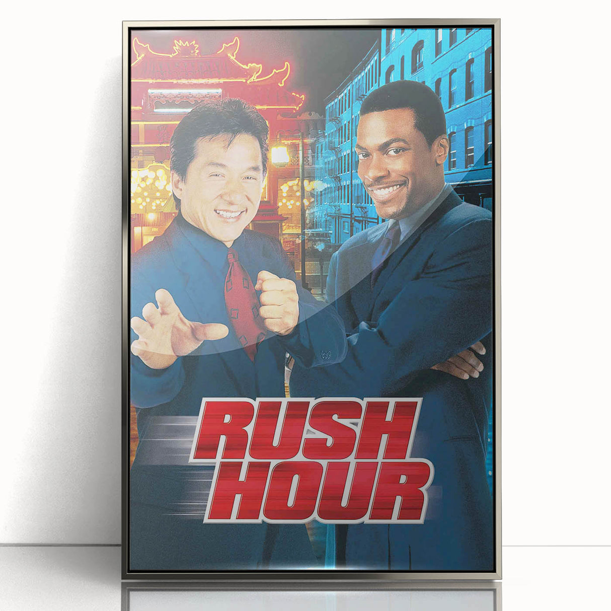 Rush Hour 1990s Vintage Movie Poster | Classic 90s Film Art