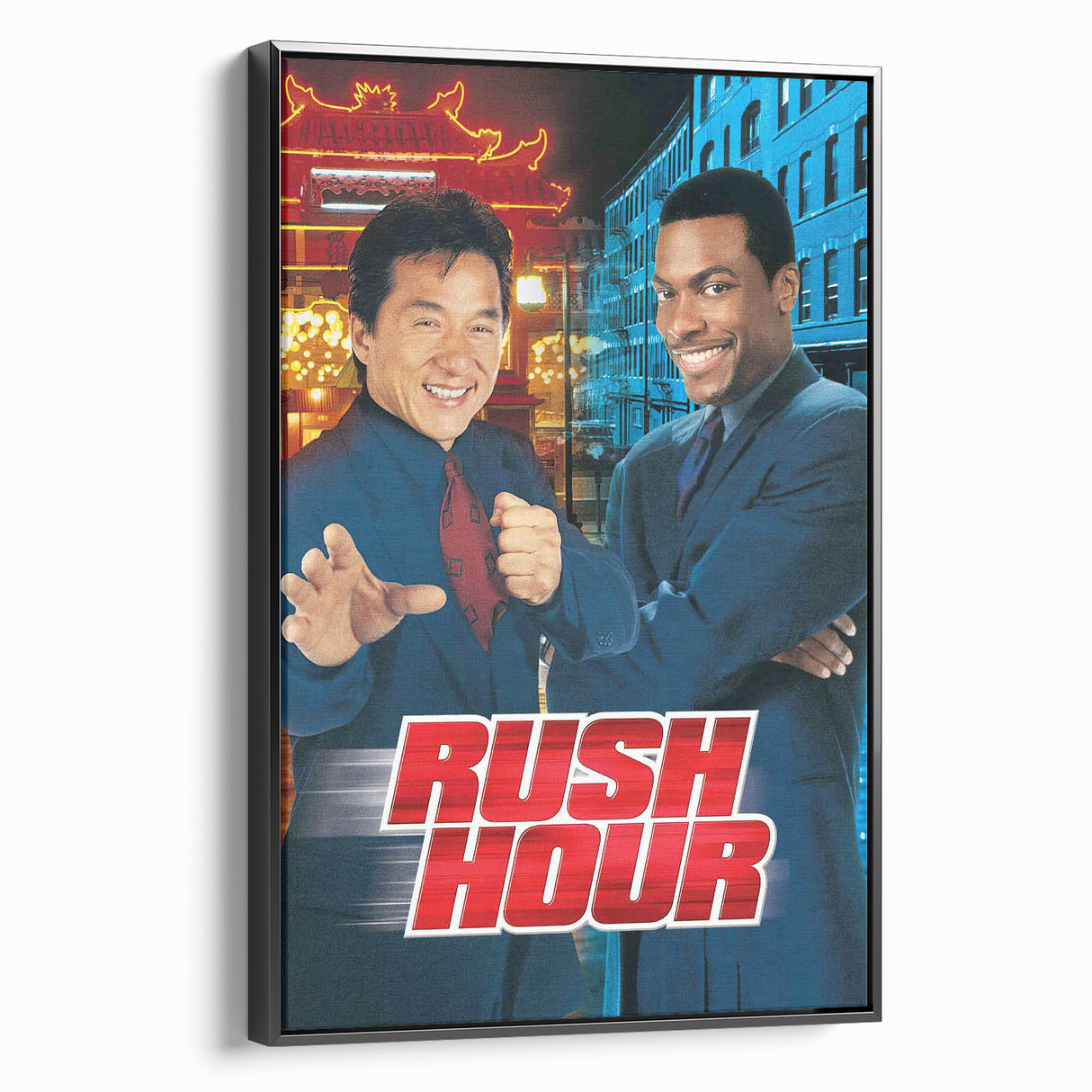 Rush Hour 1990s Vintage Movie Poster | Classic 90s Film Art