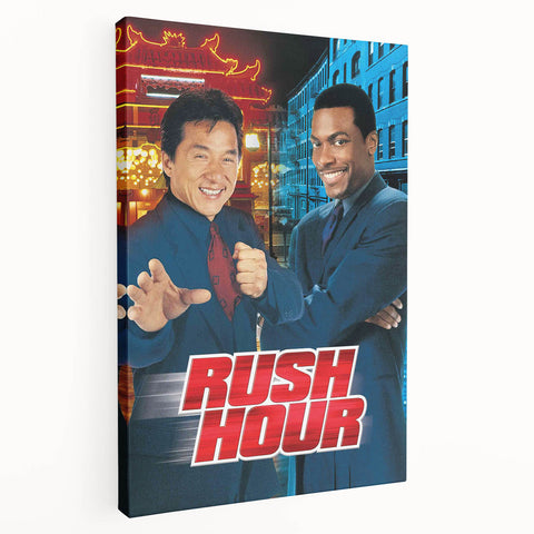 Rush Hour 1990s Vintage Movie Poster | Classic 90s Film Art
