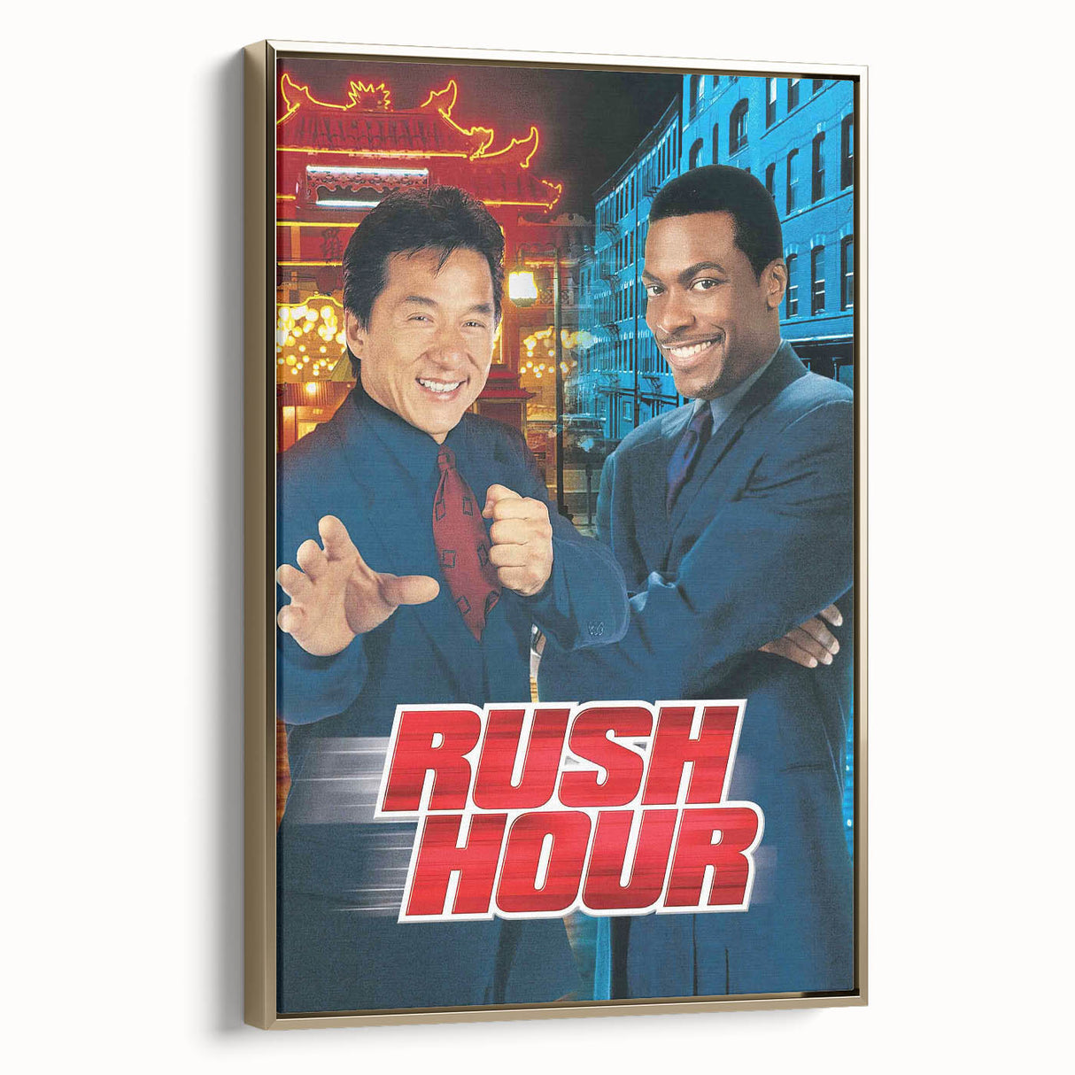 Rush Hour 1990s Vintage Movie Poster | Classic 90s Film Art