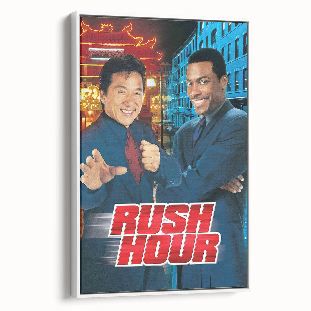 Rush Hour 1990s Vintage Movie Poster | Classic 90s Film Art