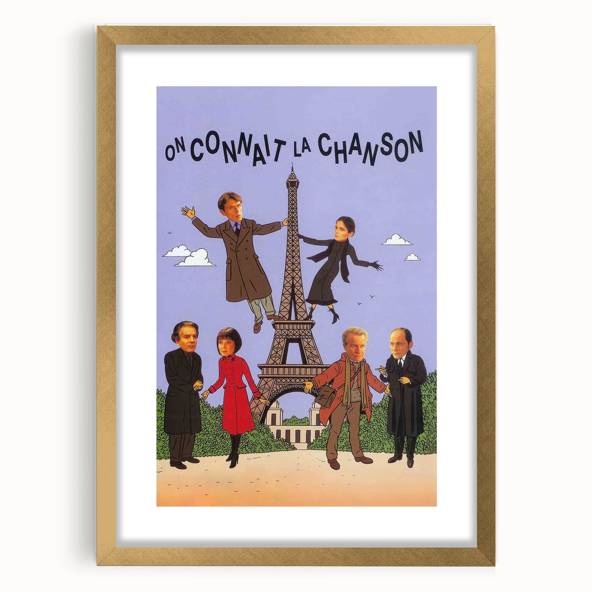 On Connaît la Chanson 1990s Vintage Movie Poster | Classic 90s Film Art