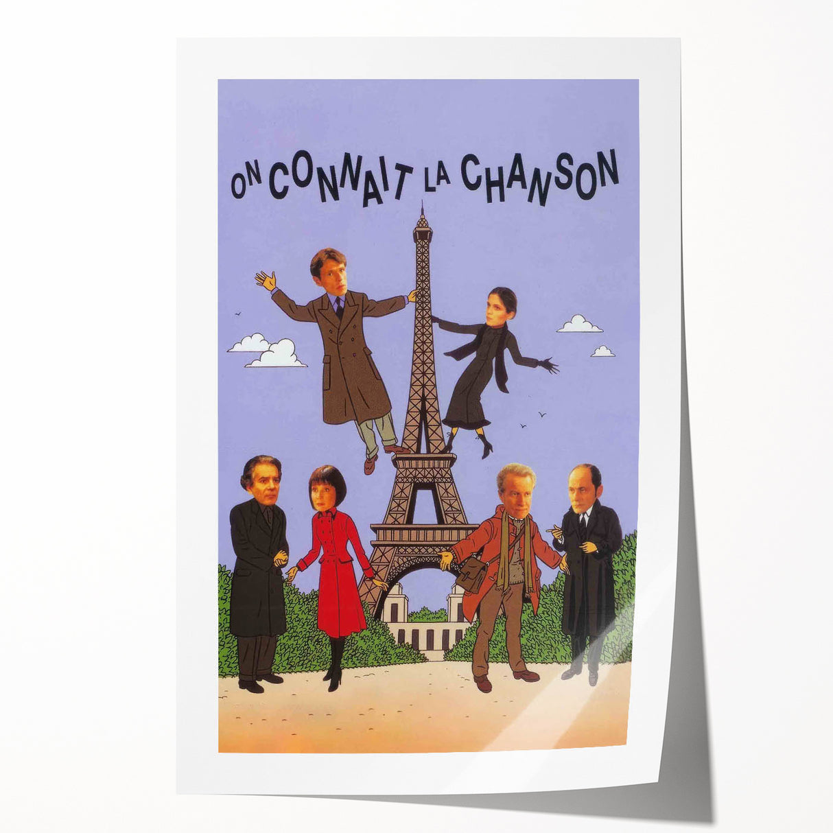 On Connaît la Chanson 1990s Vintage Movie Poster | Classic 90s Film Art