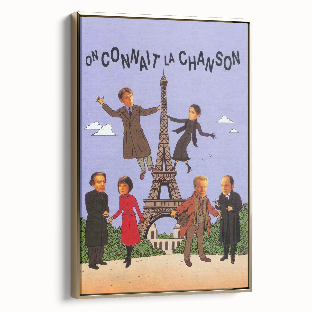 On Connaît la Chanson 1990s Vintage Movie Poster | Classic 90s Film Art