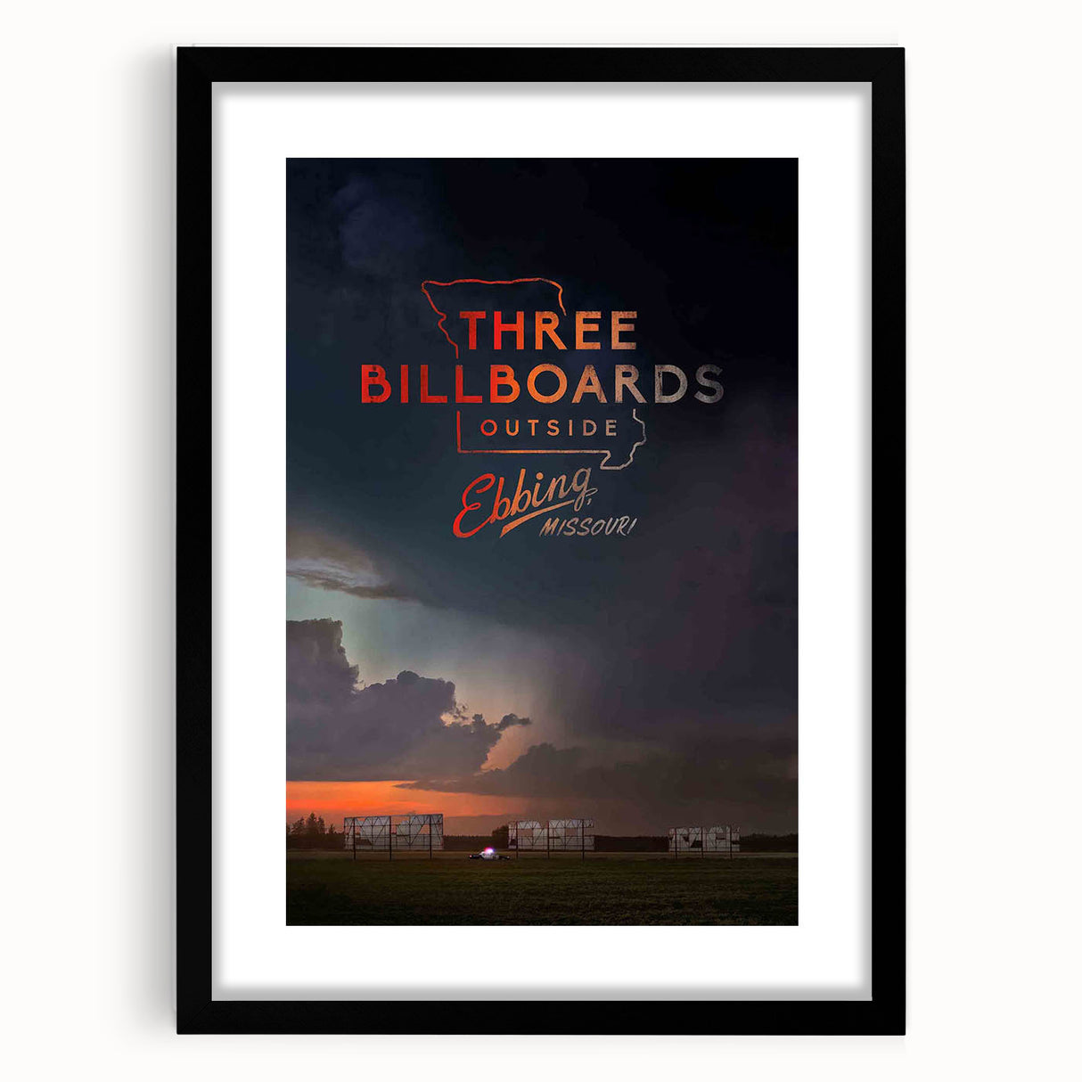 2010s Movie Poster Art - Three Billboards Vintage Movie Poster Print
