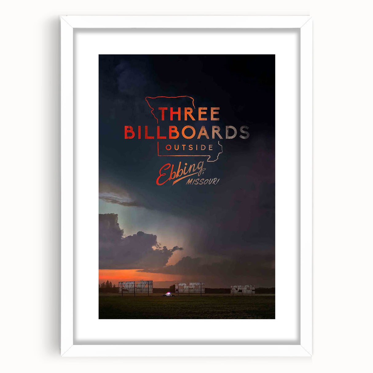 2010s Movie Poster Art - Three Billboards Vintage Movie Poster Print