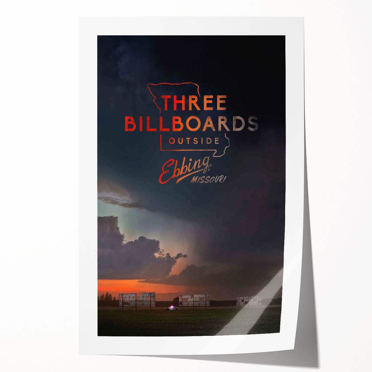 2010s Movie Poster Art - Three Billboards Vintage Movie Poster Print