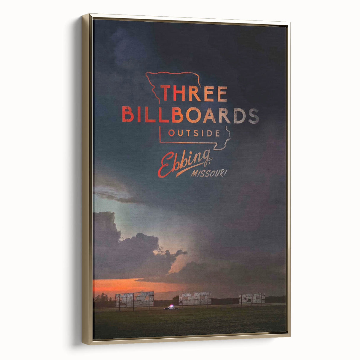 2010s Movie Poster Art - Three Billboards Vintage Movie Poster Print