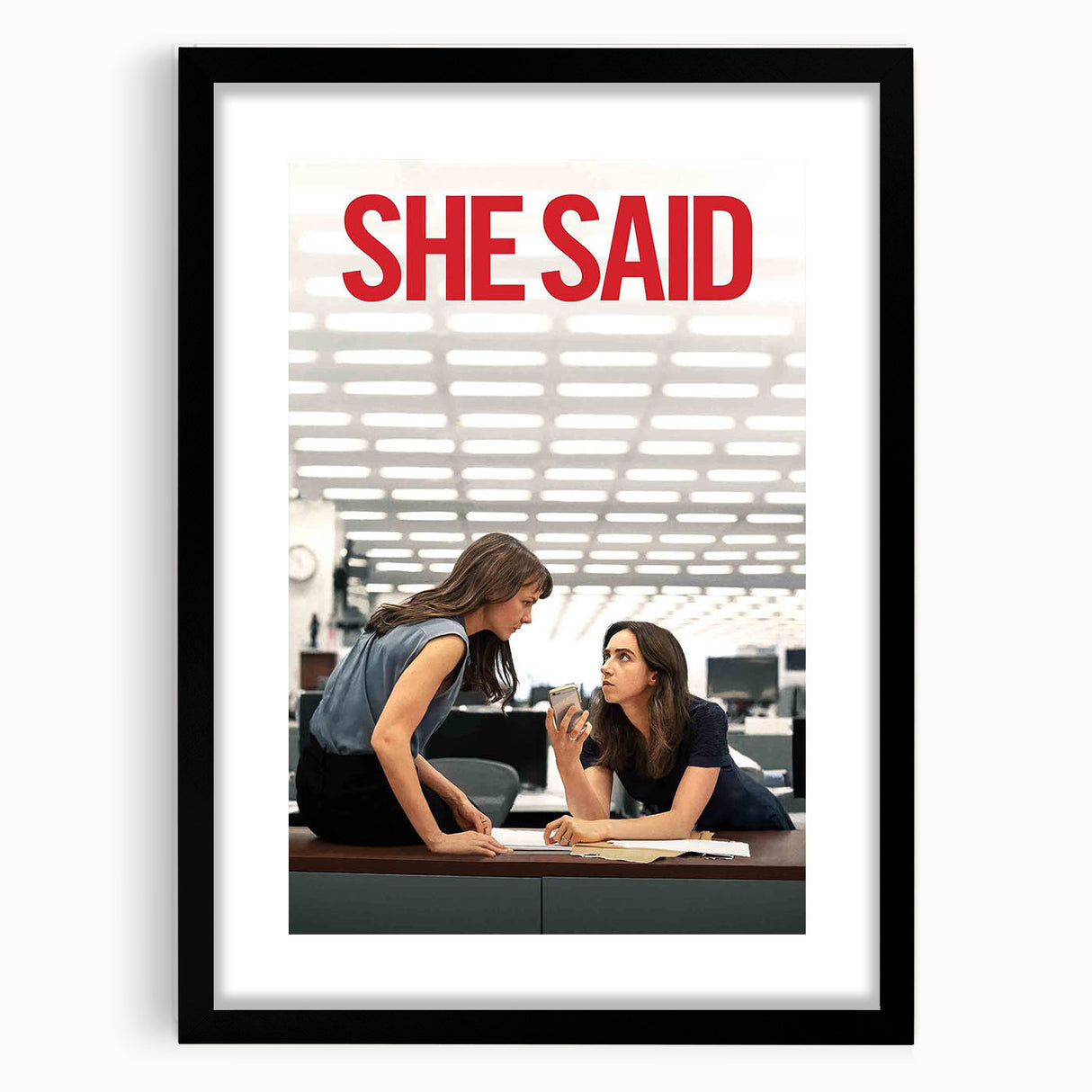 2020s Vintage Movie Poster - She Said Investigative Film Art