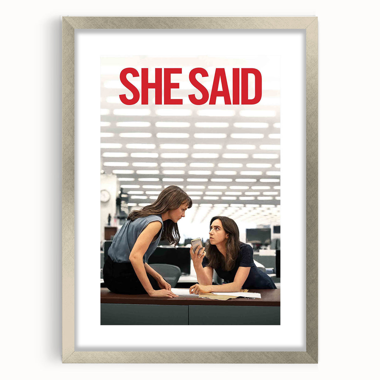 2020s Vintage Movie Poster - She Said Investigative Film Art