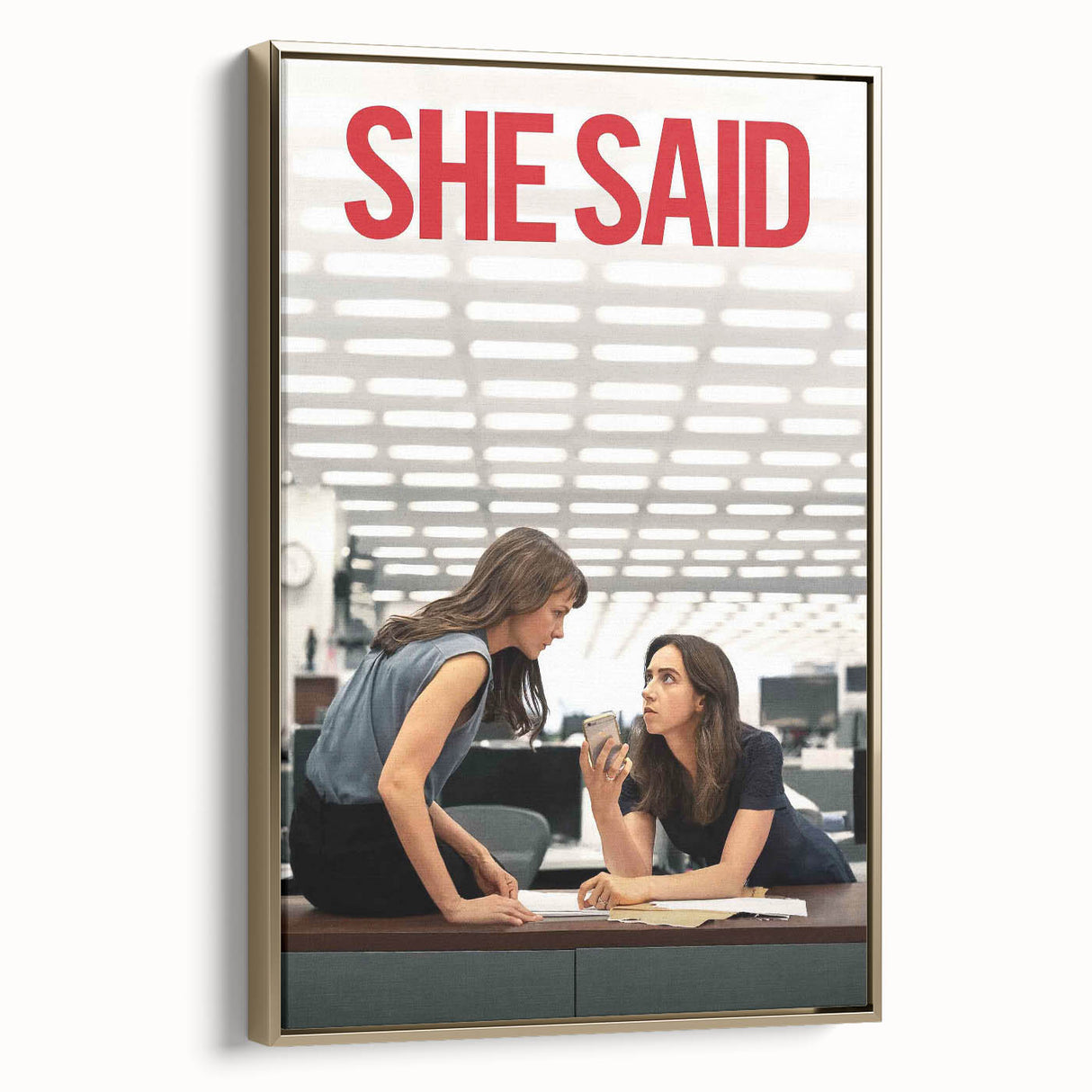 2020s Vintage Movie Poster - She Said Investigative Film Art