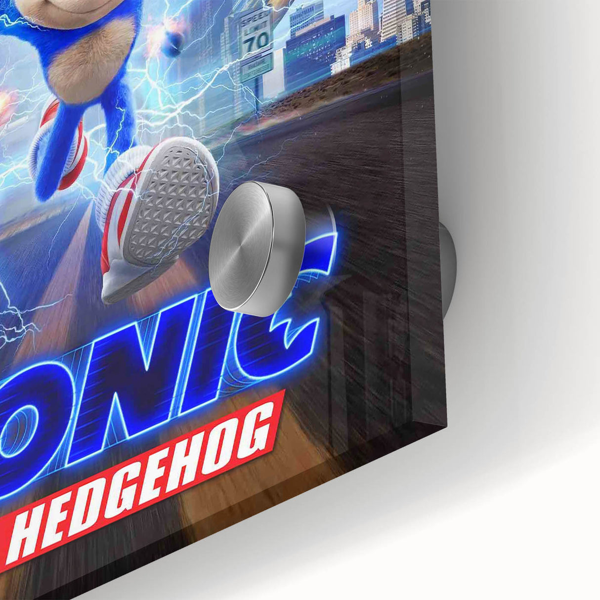 2020s Vintage Movie Poster - Sonic the Hedgehog Action Film Art