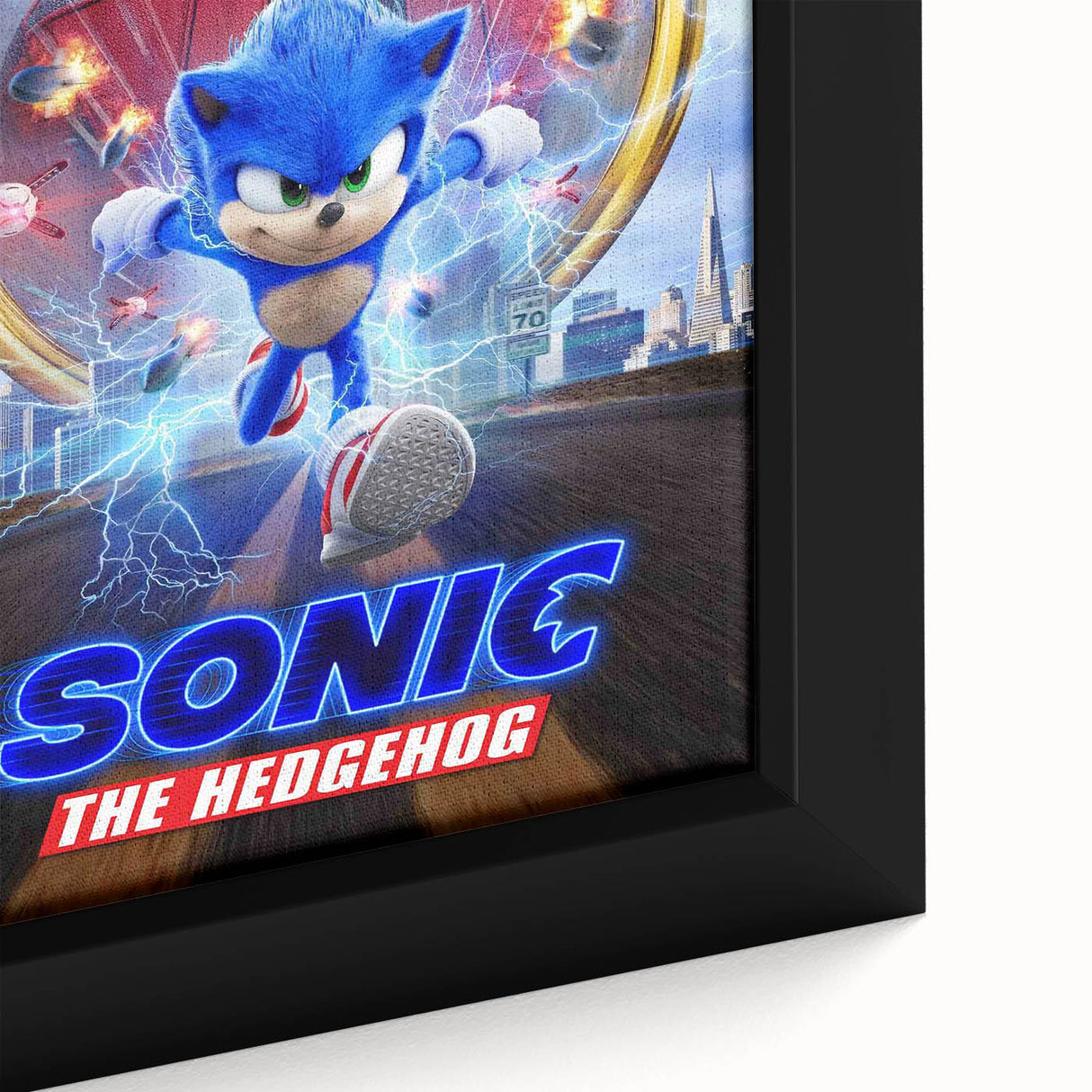 2020s Vintage Movie Poster - Sonic the Hedgehog Action Film Art