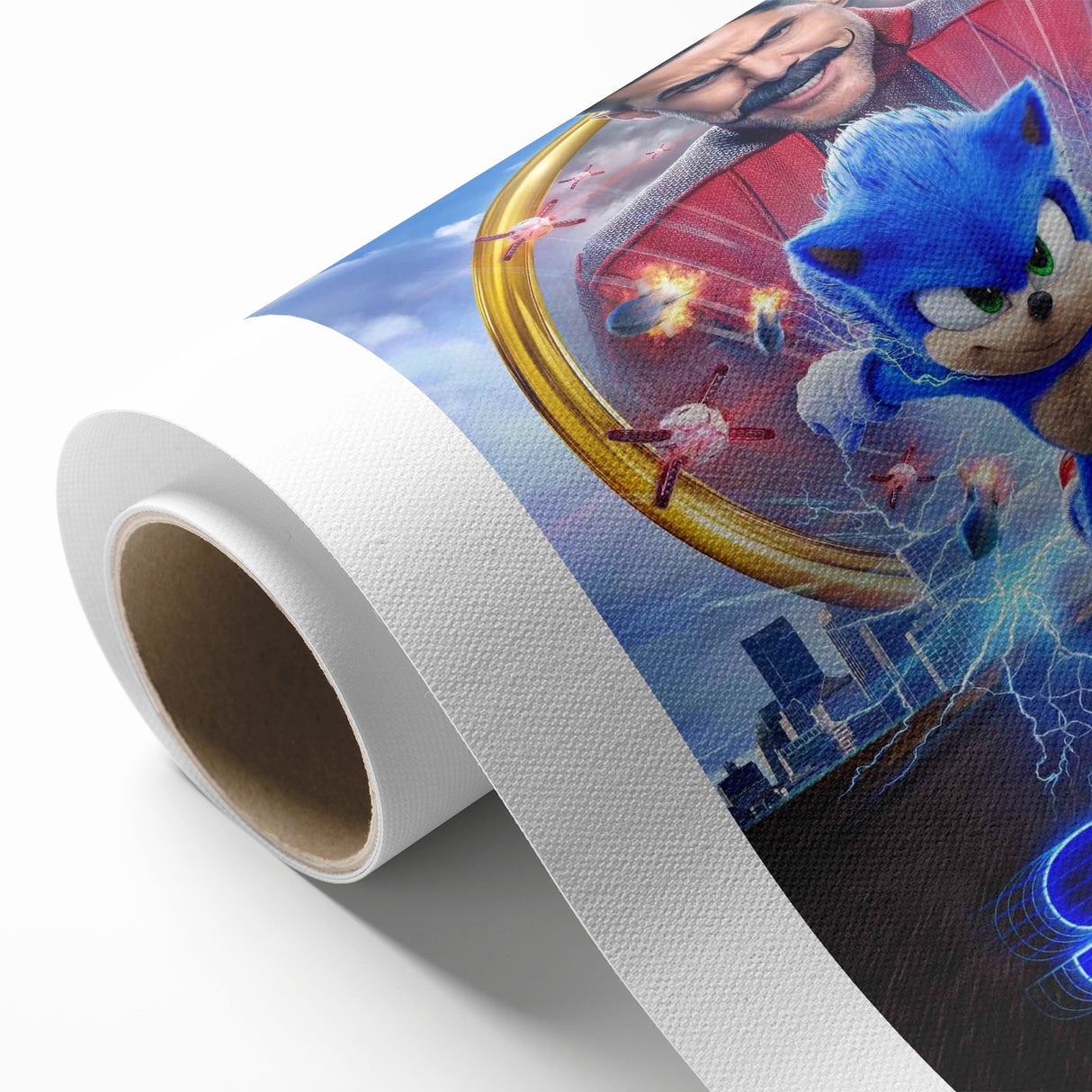 2020s Vintage Movie Poster - Sonic the Hedgehog Action Film Art