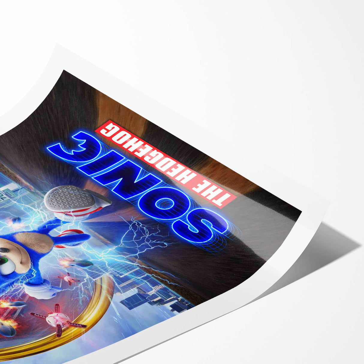 2020s Vintage Movie Poster - Sonic the Hedgehog Action Film Art