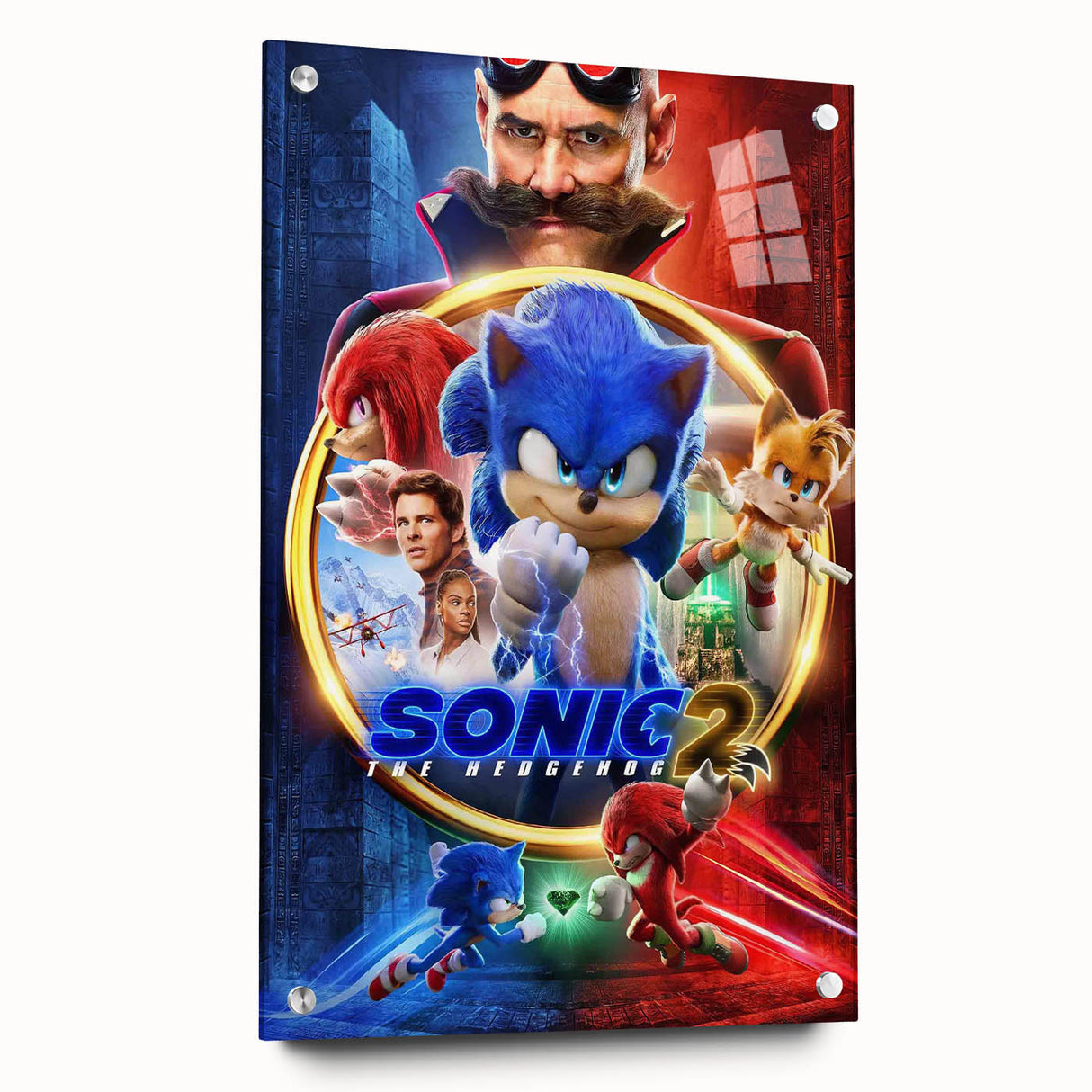2020s Vintage Movie Poster – Sonic the Hedgehog 2 Retro Film Art