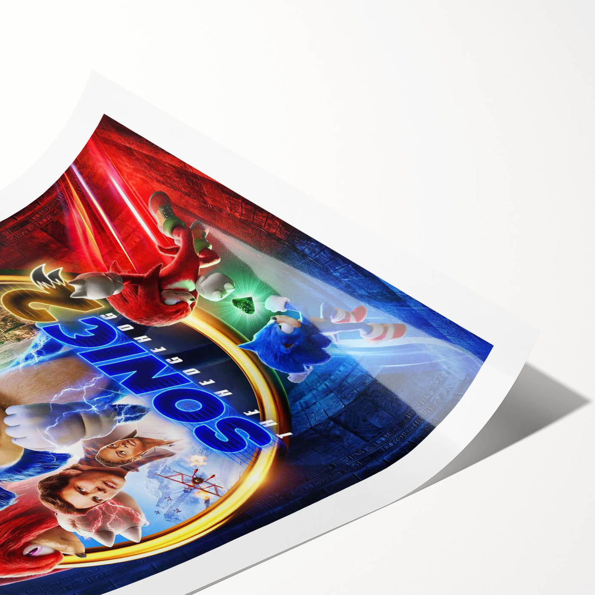 2020s Vintage Movie Poster – Sonic the Hedgehog 2 Retro Film Art