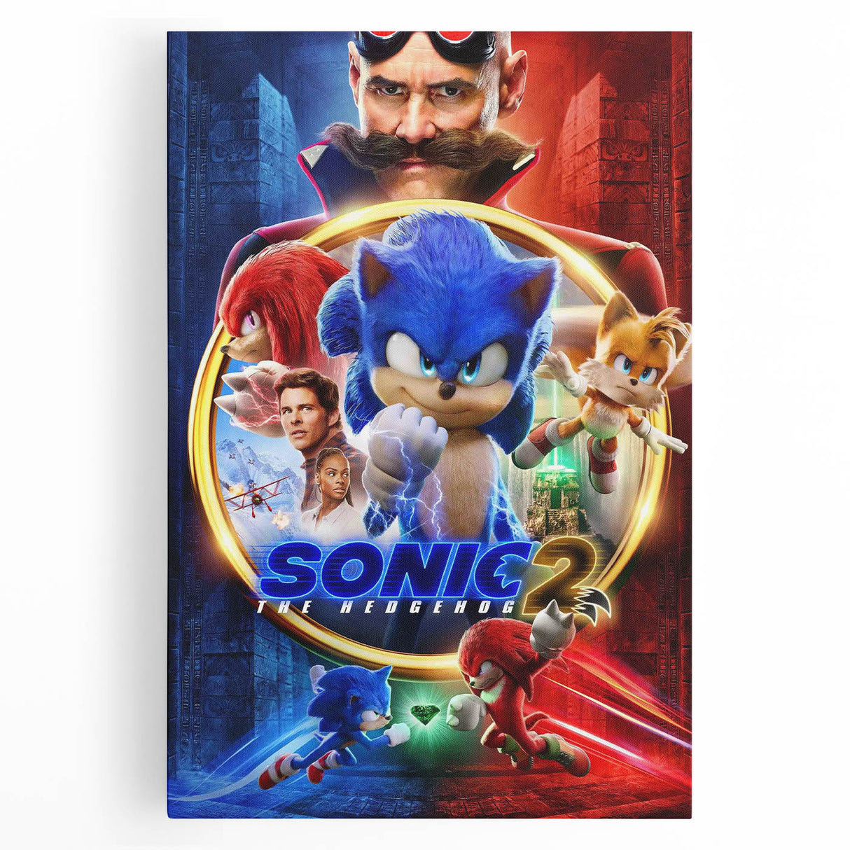 2020s Vintage Movie Poster – Sonic the Hedgehog 2 Retro Film Art