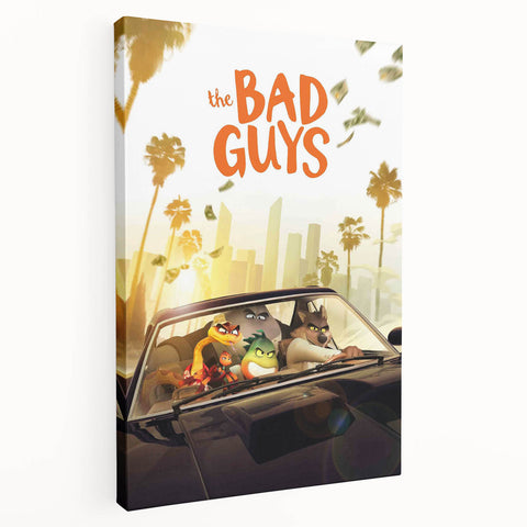The Bad Guys Poster – 2020s Vintage Animated Heist Movie Art