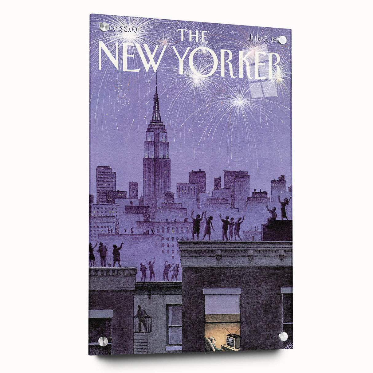 Vintage New Yorker Poster - New Year's Eve Diner Art Print