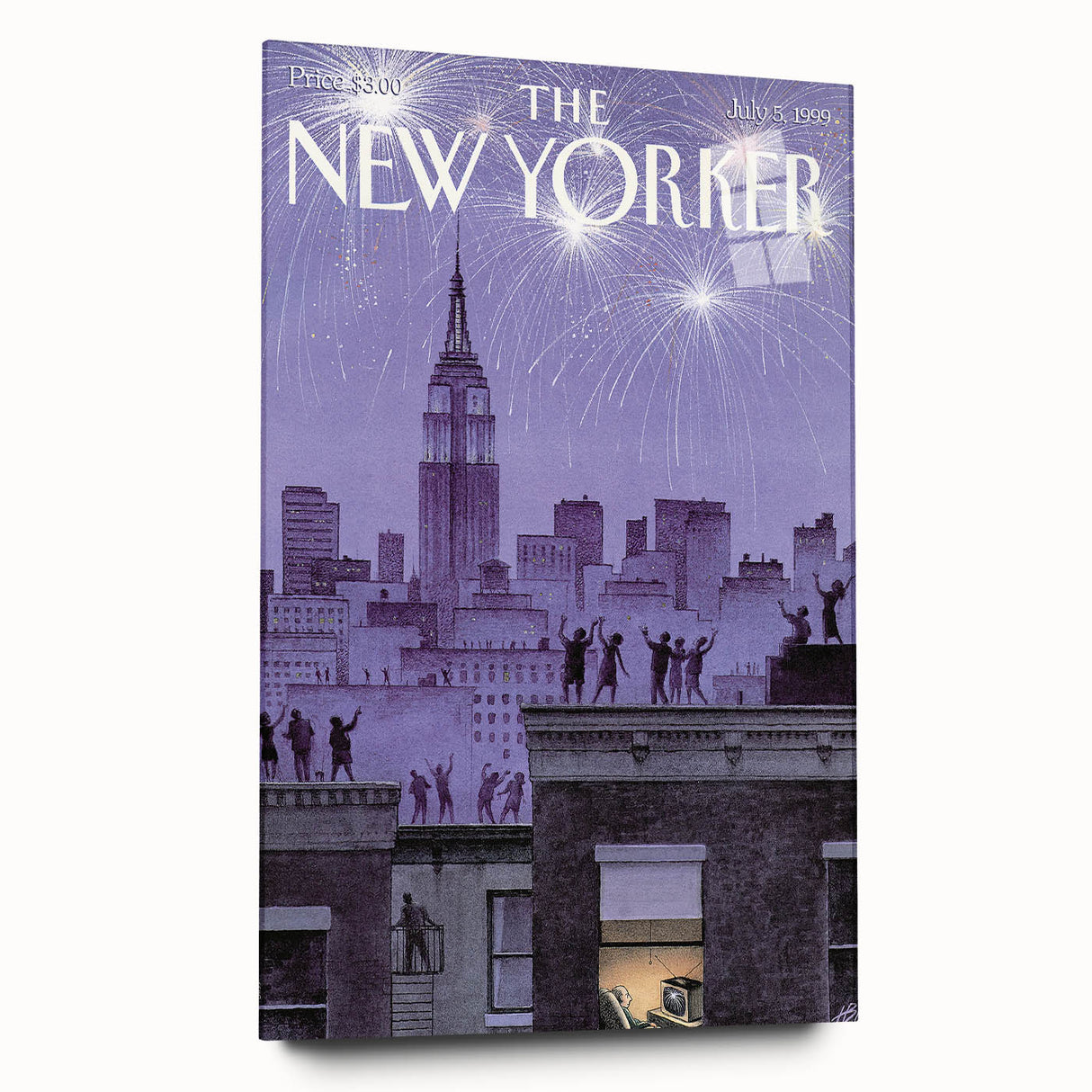 Vintage New Yorker Poster - New Year's Eve Diner Art Print