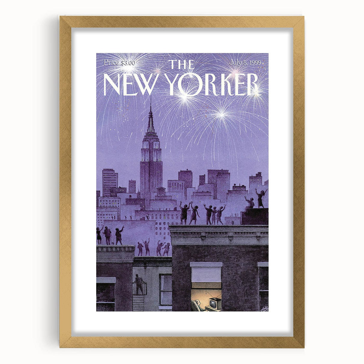Vintage New Yorker Poster - New Year's Eve Diner Art Print