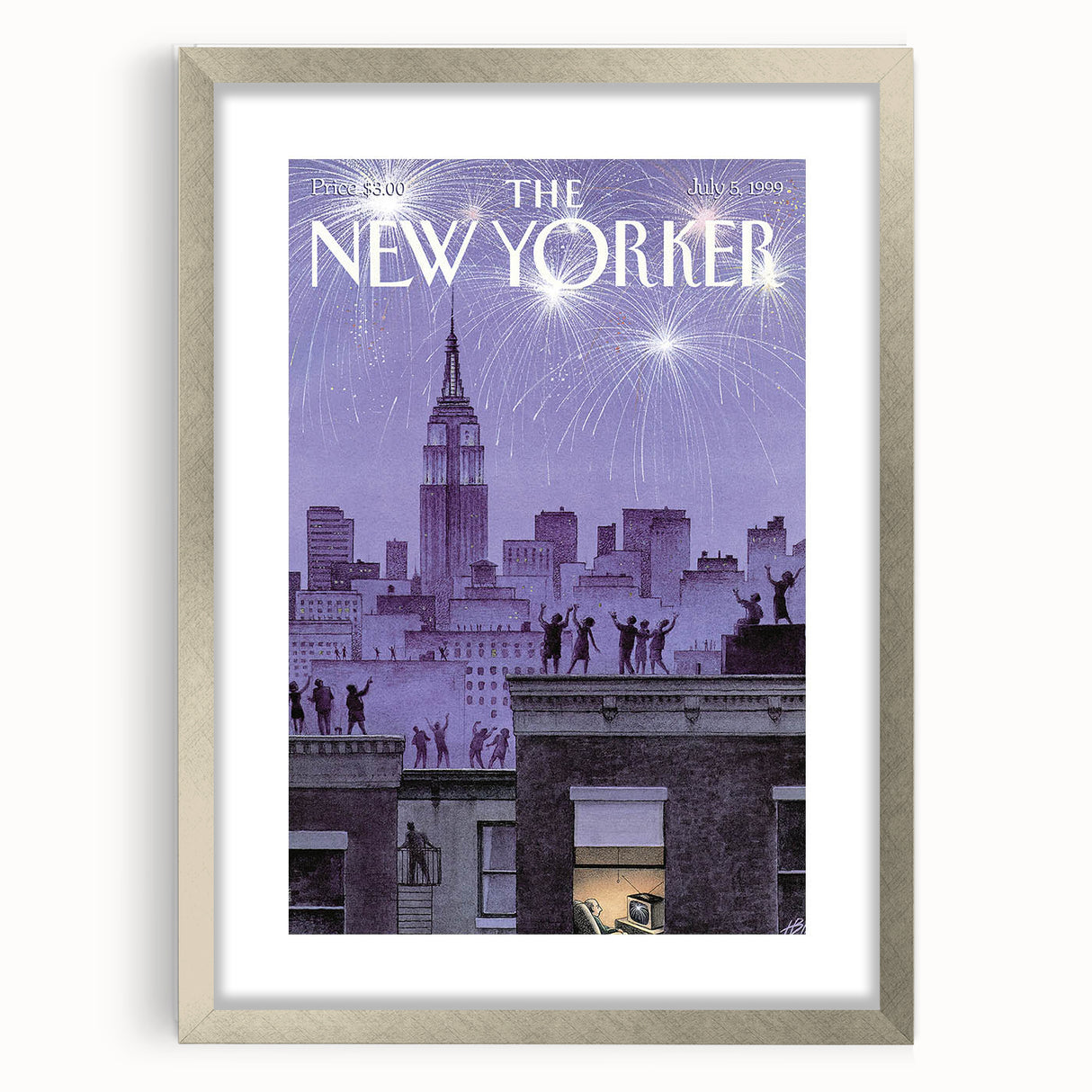 Vintage New Yorker Poster - New Year's Eve Diner Art Print