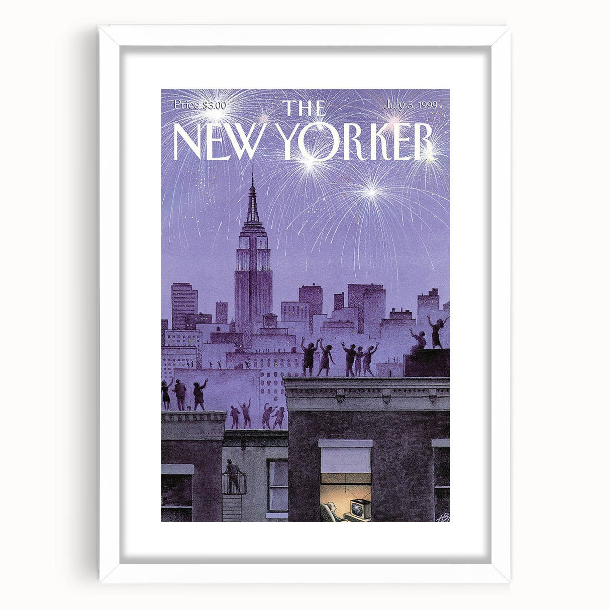 Vintage New Yorker Poster - New Year's Eve Diner Art Print