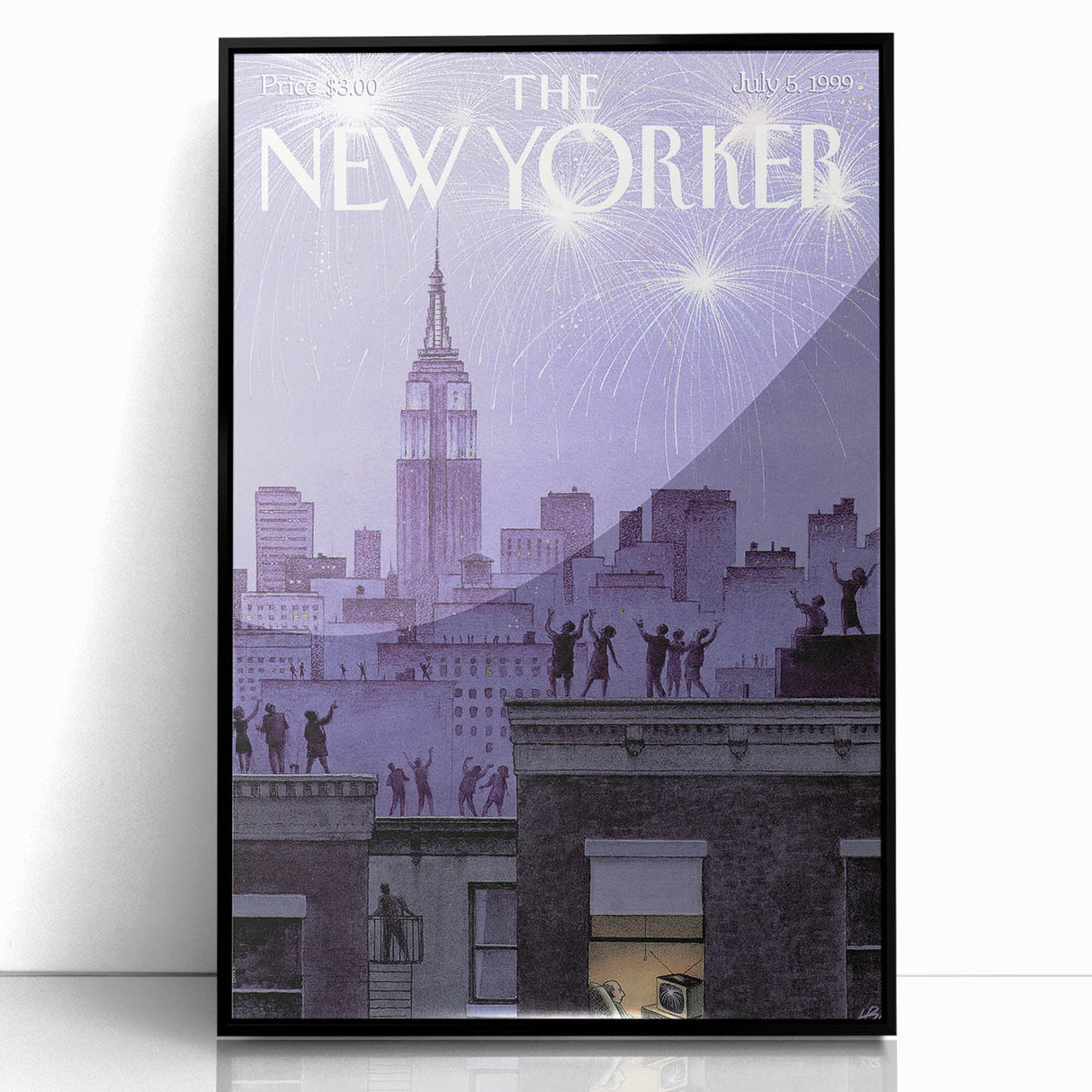 Vintage New Yorker Poster - New Year's Eve Diner Art Print