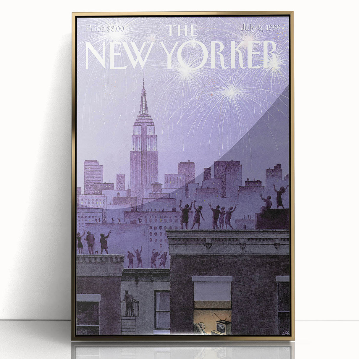 Vintage New Yorker Poster - New Year's Eve Diner Art Print