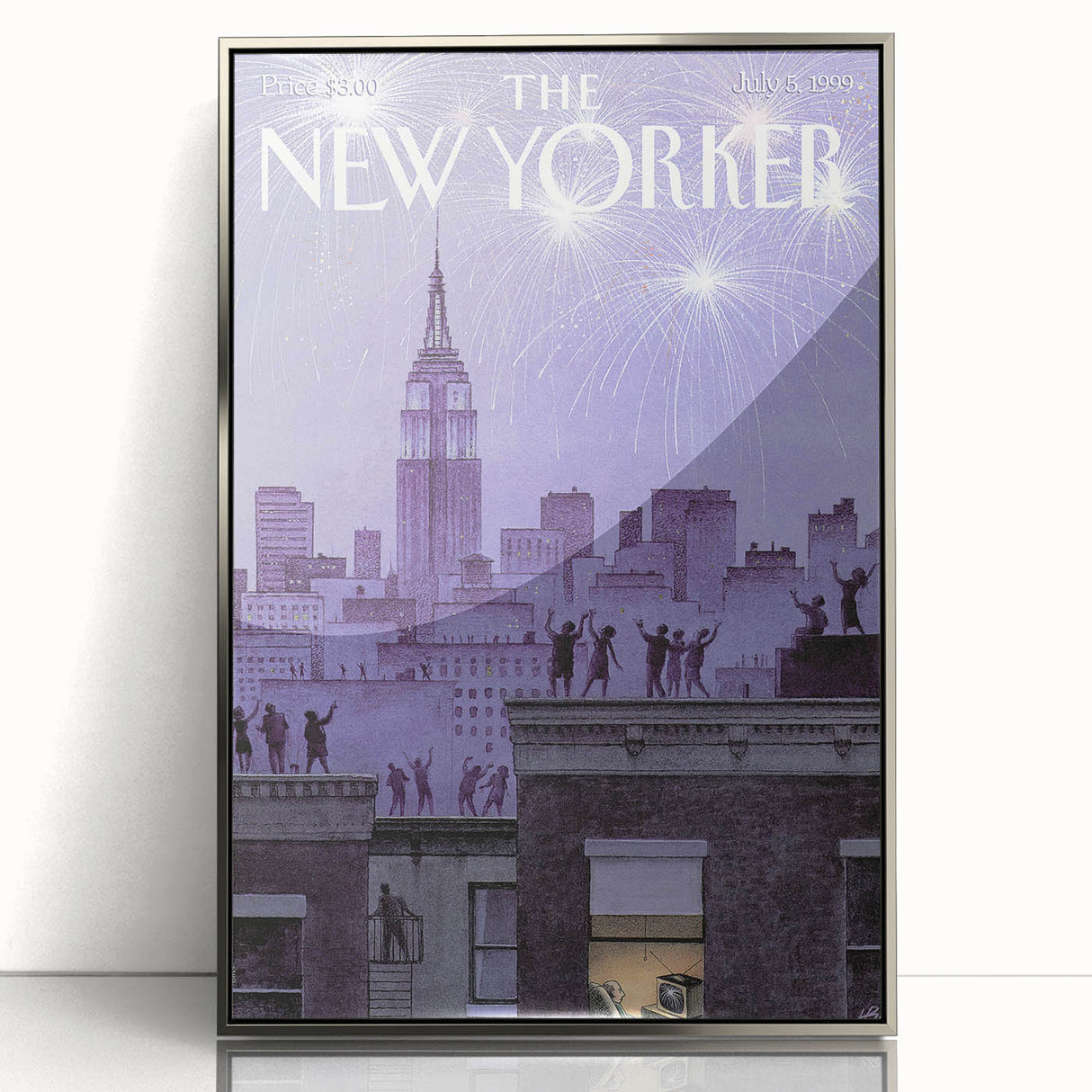 Vintage New Yorker Poster - New Year's Eve Diner Art Print