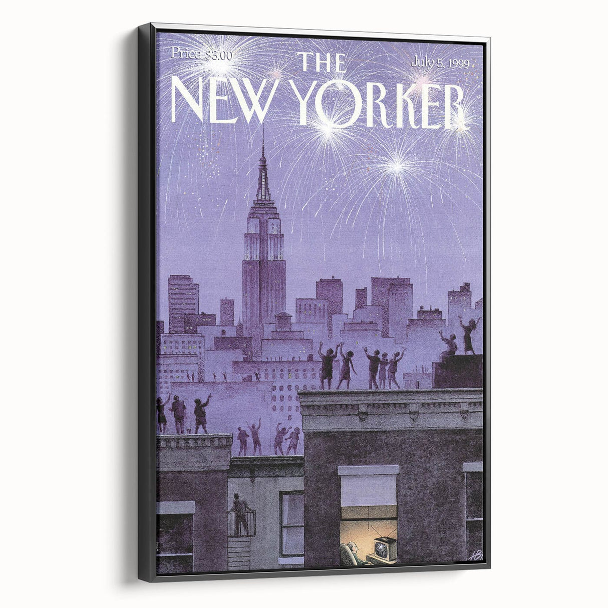 Vintage New Yorker Poster - New Year's Eve Diner Art Print